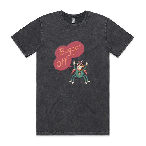 Bugger Off Tee by Lonely Kids Club. All clothing from our T-shirts to our shorts and hoodies are ethically made, and printed packed and shipped from Sydney.