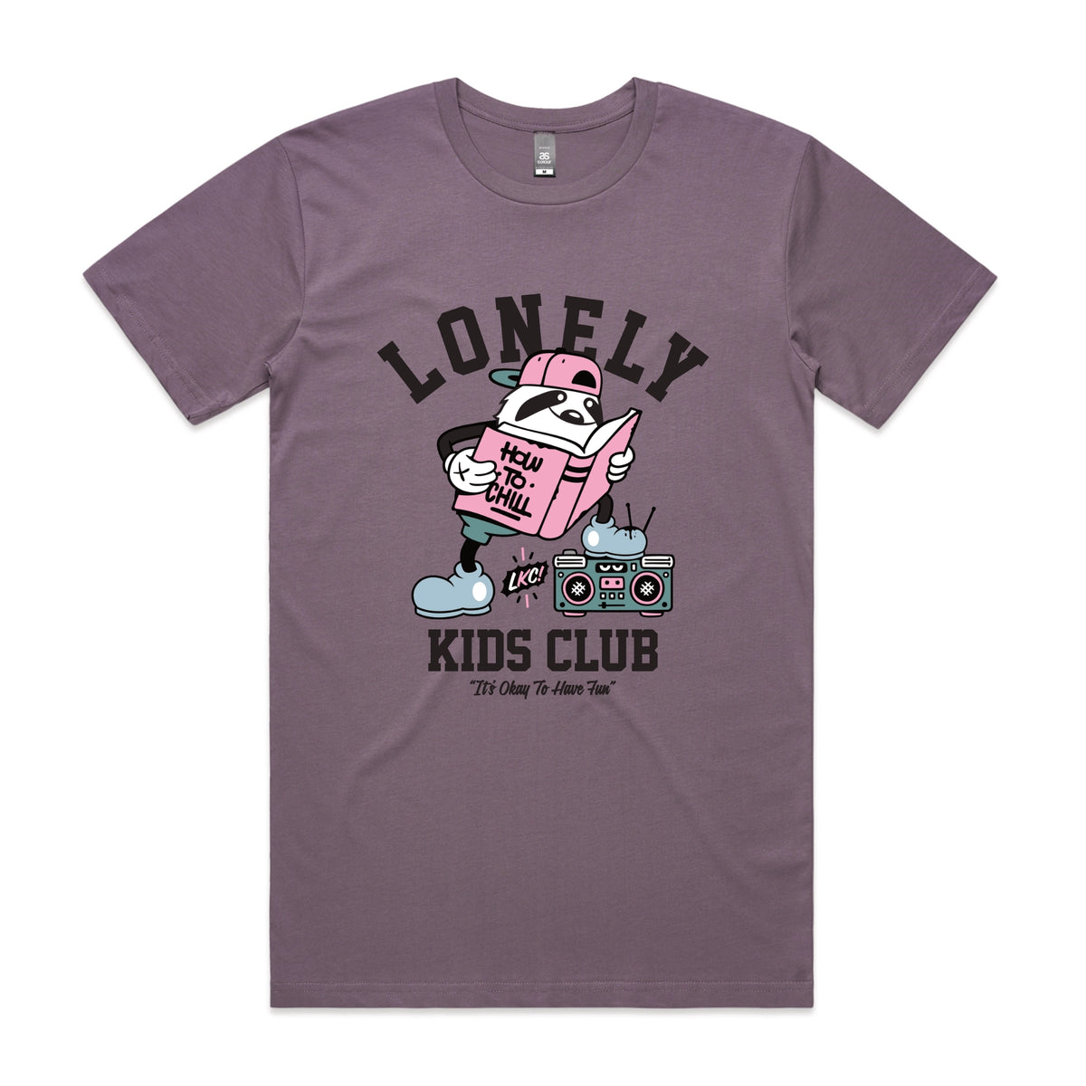 Mauve unisex t-shirt with Campus graphic by Lonely Kids Club