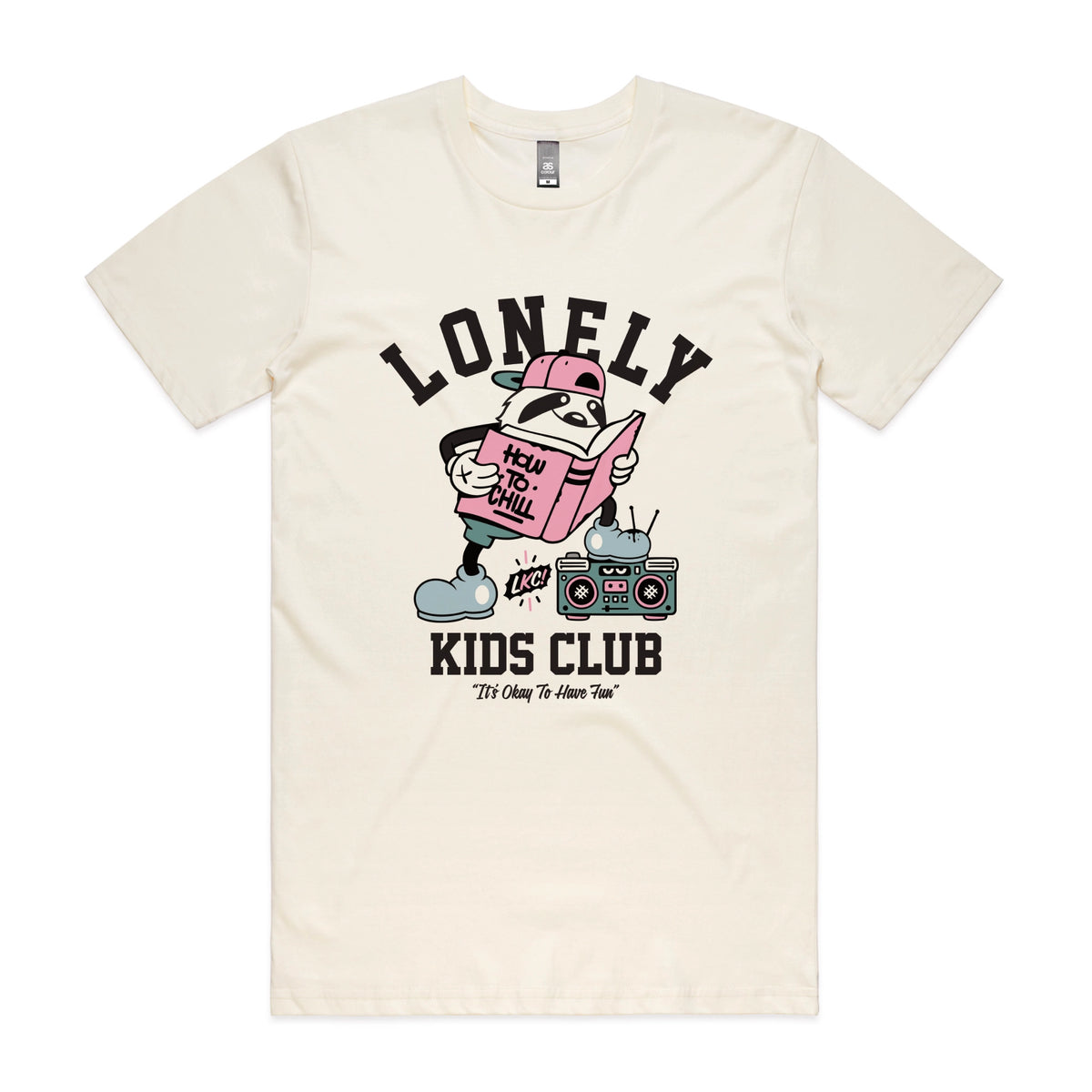 Ecru unisex t-shirt with Campus graphic by Lonely Kids Club