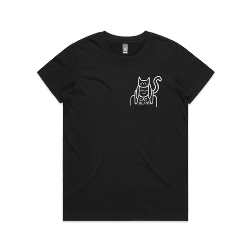 Cat Mum Tee by Lonely Kids Club. All clothing from our T-shirts to our shorts and hoodies are ethically made, and printed packed and shipped from Sydney.
