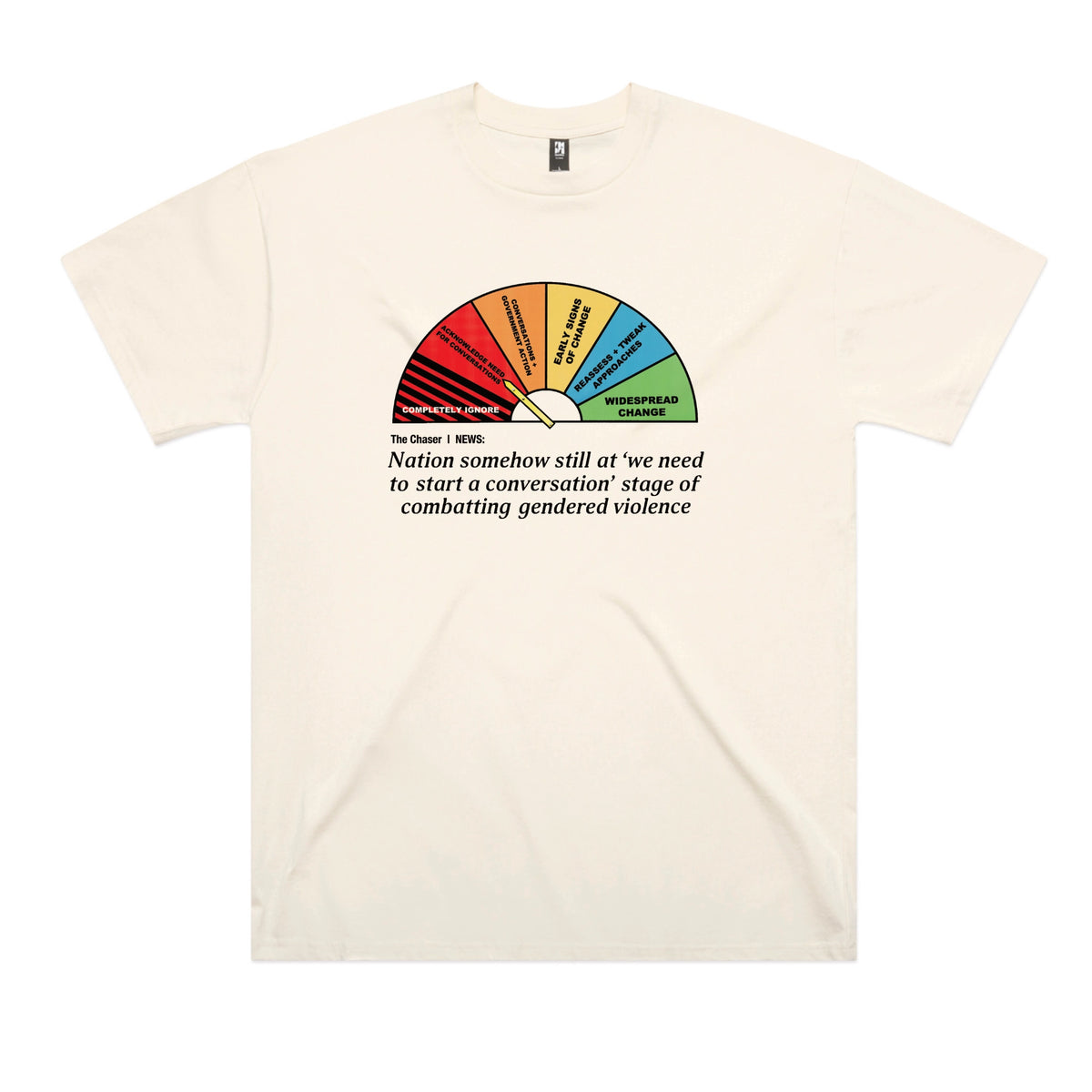 Ecru oversized t-shirt with Start A Conversation graphic by Lonely Kids Club