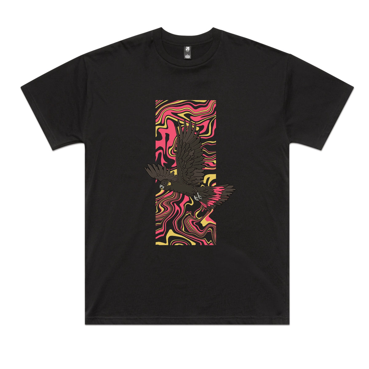 Black Cockatoo Swirl Tee | Lonely Kids Club Australia