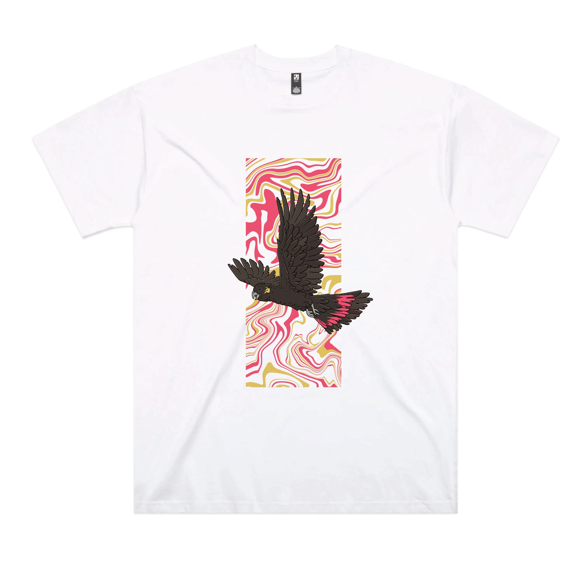Black Cockatoo Swirl t-shirt by Lonely Kids Club
