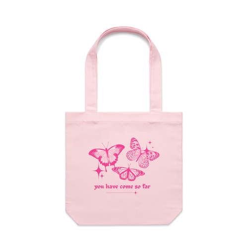 Come So Far Tote by Lonely Kids Club. All clothing from our T-shirts to our shorts and hoodies are ethically made, and printed packed and shipped from Sydney.