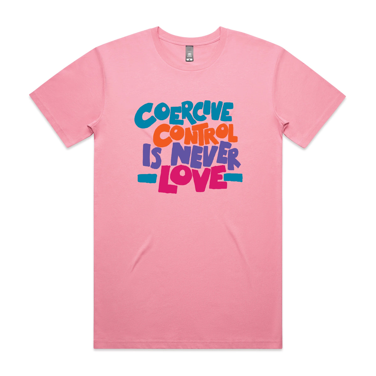 Bubblegum unisex t-shirt with Coercive Control graphic by Lonely Kids Club