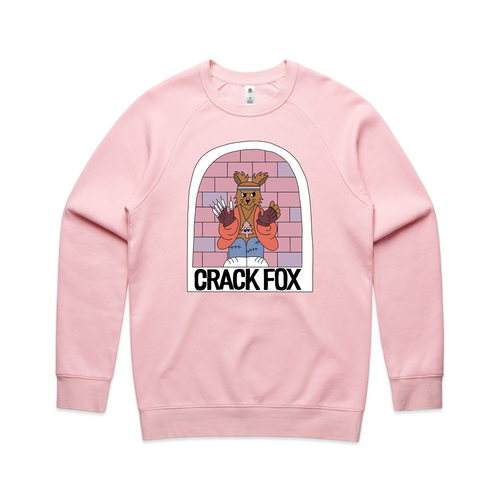 Crack Fox Jumper by Lonely Kids Club. All clothing from our T-shirts to our shorts and hoodies are ethically made, and printed packed and shipped from Sydney.