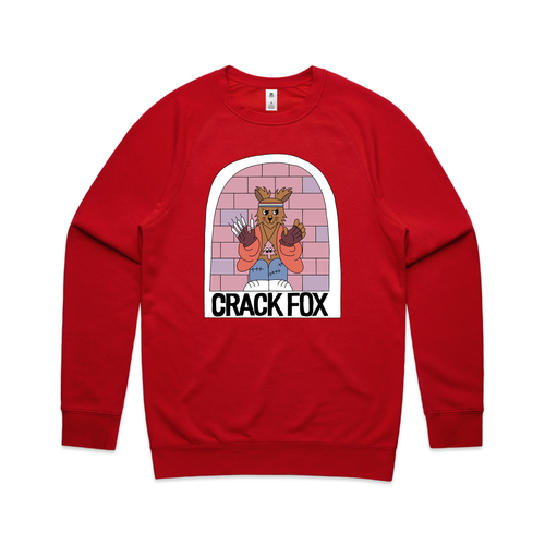 Crack Fox Jumper by Lonely Kids Club. All clothing from our T-shirts to our shorts and hoodies are ethically made, and printed packed and shipped from Sydney.