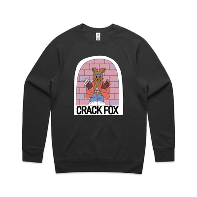 Crack Fox Jumper by Lonely Kids Club. All clothing from our T-shirts to our shorts and hoodies are ethically made, and printed packed and shipped from Sydney.