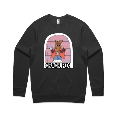 Crack Fox Jumper by Lonely Kids Club. All clothing from our T-shirts to our shorts and hoodies are ethically made, and printed packed and shipped from Sydney.