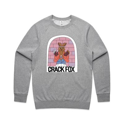 Crack Fox Jumper by Lonely Kids Club. All clothing from our T-shirts to our shorts and hoodies are ethically made, and printed packed and shipped from Sydney.