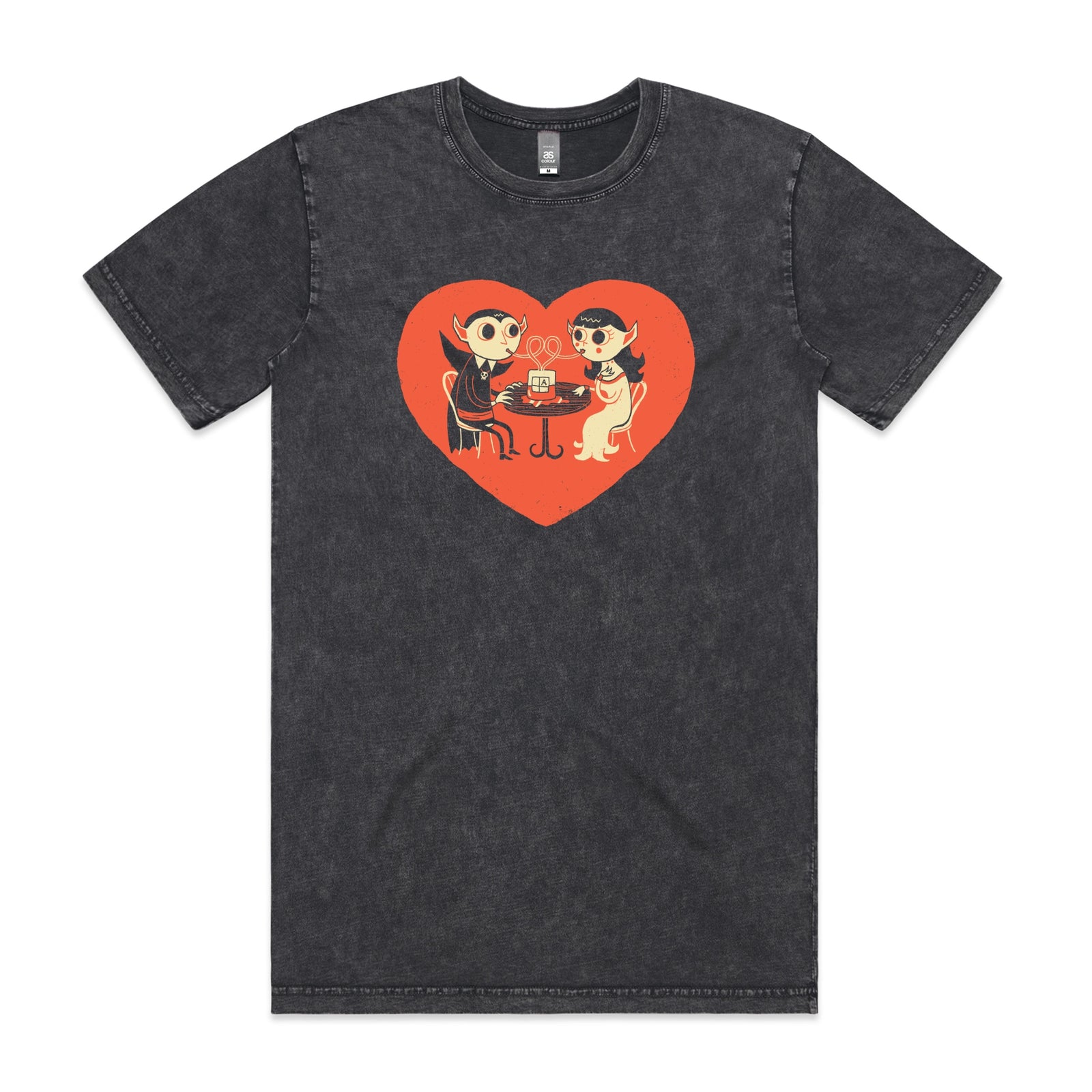 Blood Date Tee by Lonely Kids Club. All clothing from our T-shirts to our shorts and hoodies are ethically made, and printed packed and shipped from Sydney.
