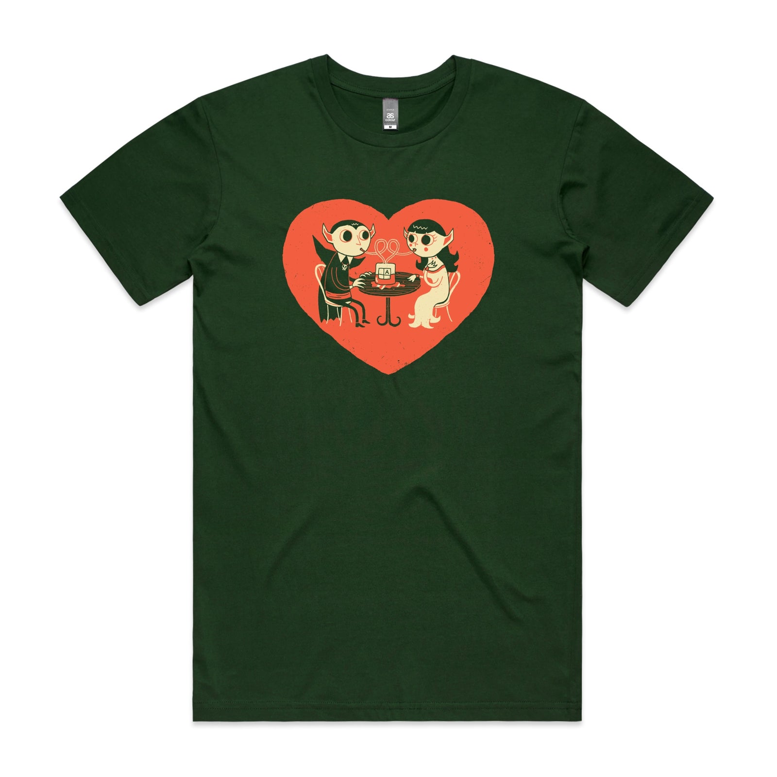 Blood Date Tee by Lonely Kids Club. All clothing from our T-shirts to our shorts and hoodies are ethically made, and printed packed and shipped from Sydney.