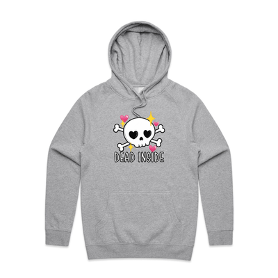 Dead Inside Hoodie by Lonely Kids Club. All clothing from our T-shirts to our shorts and hoodies are ethically made, and printed packed and shipped from Sydney.