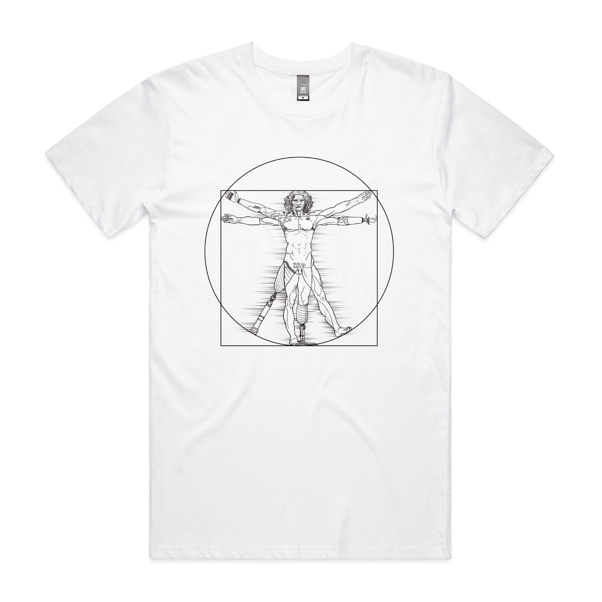 White unisex t-shirt with I Deal Man graphic by Lonely Kids Club
