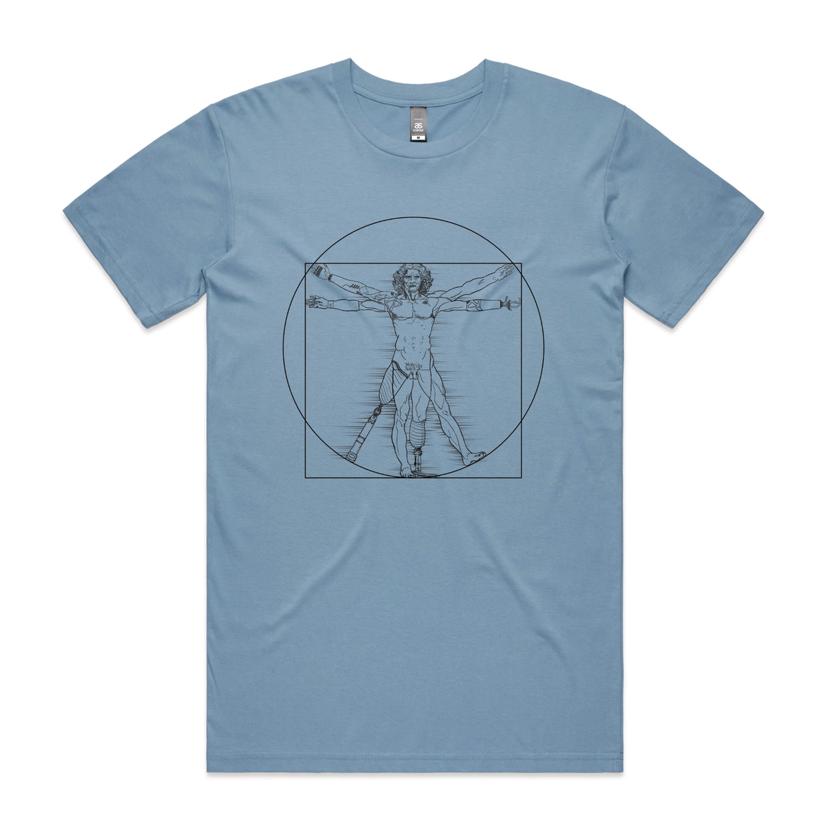 Carolina Blue unisex t-shirt with I Deal Man graphic by Lonely Kids Club