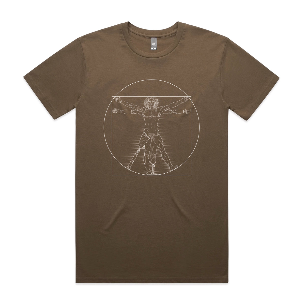 Walnut unisex t-shirt with I Deal Man graphic by Lonely Kids Club