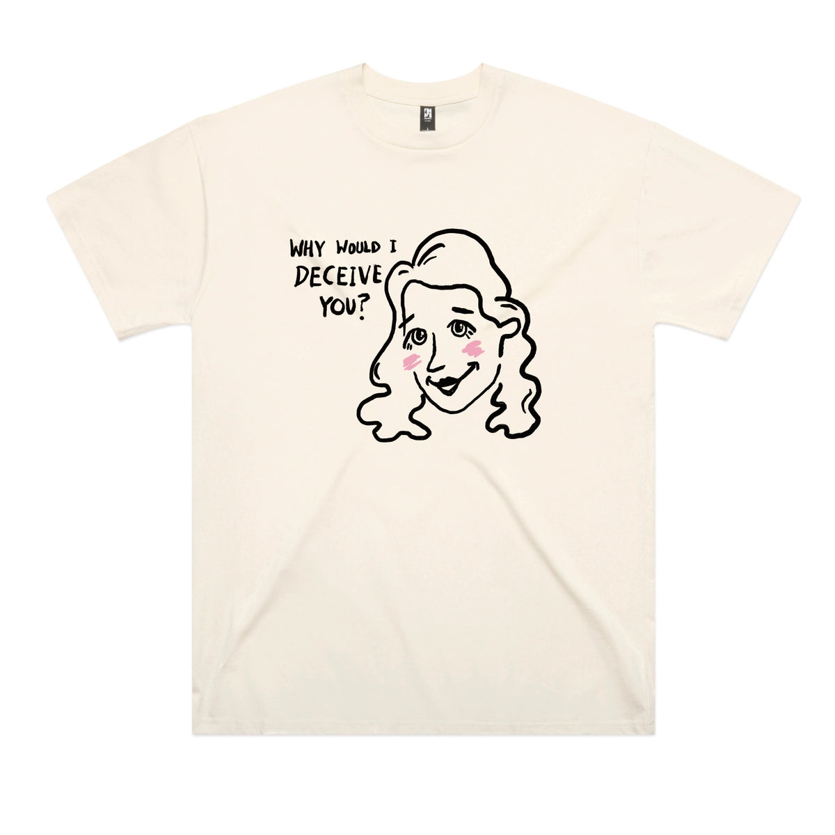 Ecru oversized t-shirt with Deceive You graphic by Lonely Kids Club