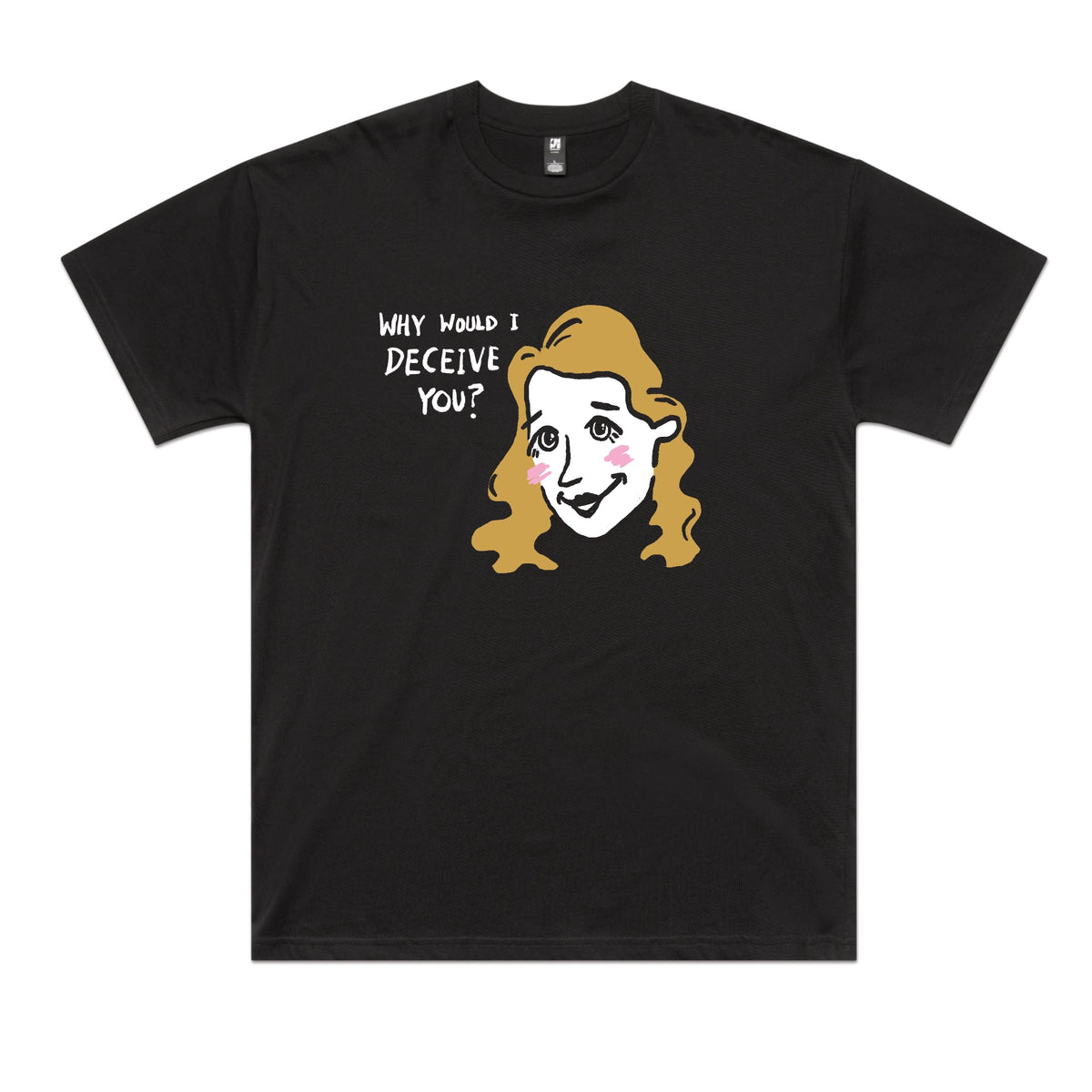Black oversized t-shirt with Deceive You graphic by Lonely Kids Club