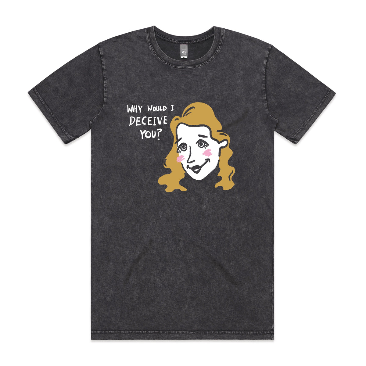 Acid Wash unisex t-shirt with Deceive You graphic by Lonely Kids Club