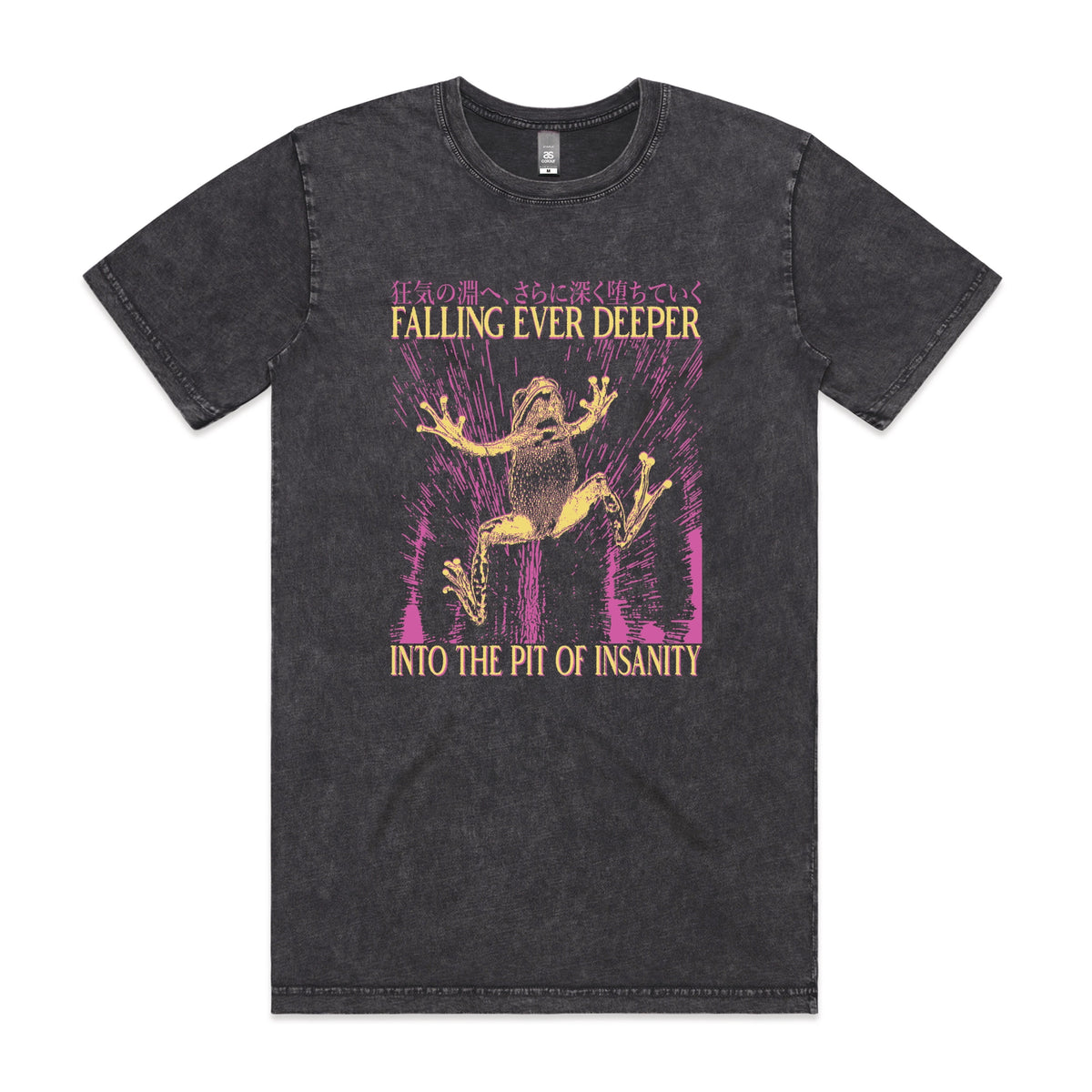 Acid Wash unisex t-shirt with Falling Ever Deeper graphic by Lonely Kids Club