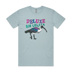 Deluxe Bin Chicken Tee by Lonely Kids Club. All clothing from our T-shirts to our shorts and hoodies are ethically made, and printed packed and shipped from Sydney.
