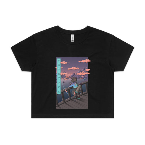 Tassie Devil Explorer Tee by Lonely Kids Club. All clothing from our T-shirts to our shorts and hoodies are ethically made, and printed packed and shipped from Sydney.
