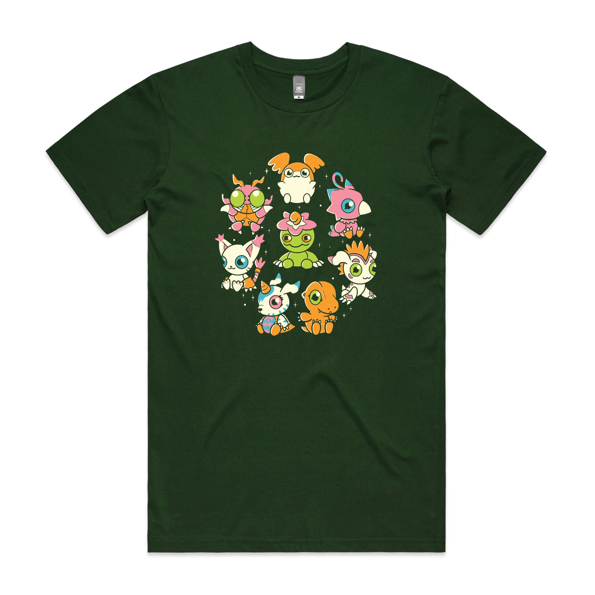 Forest Green unisex t-shirt with Digicute graphic by Lonely Kids Club