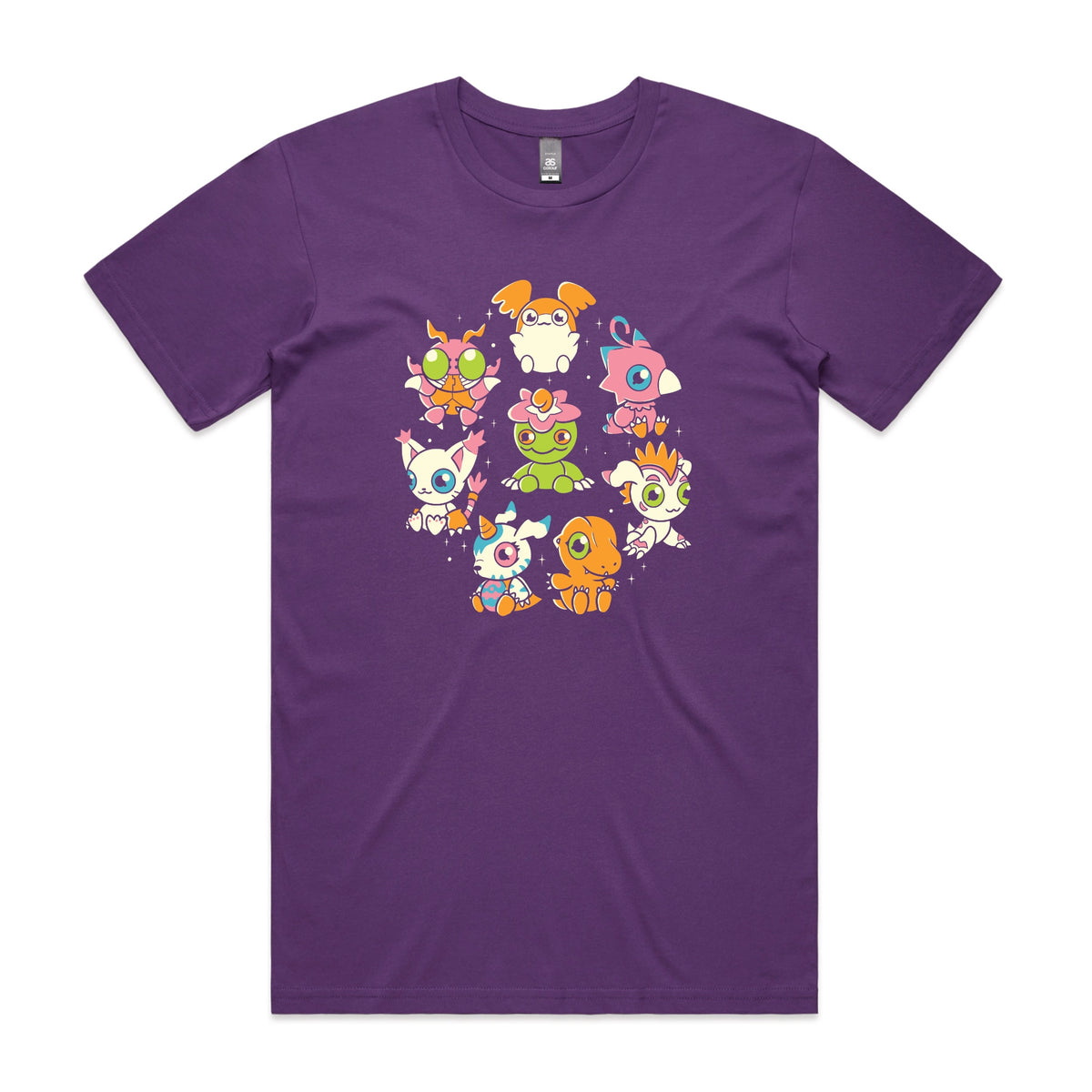 Purple unisex t-shirt with Digicute graphic by Lonely Kids Club