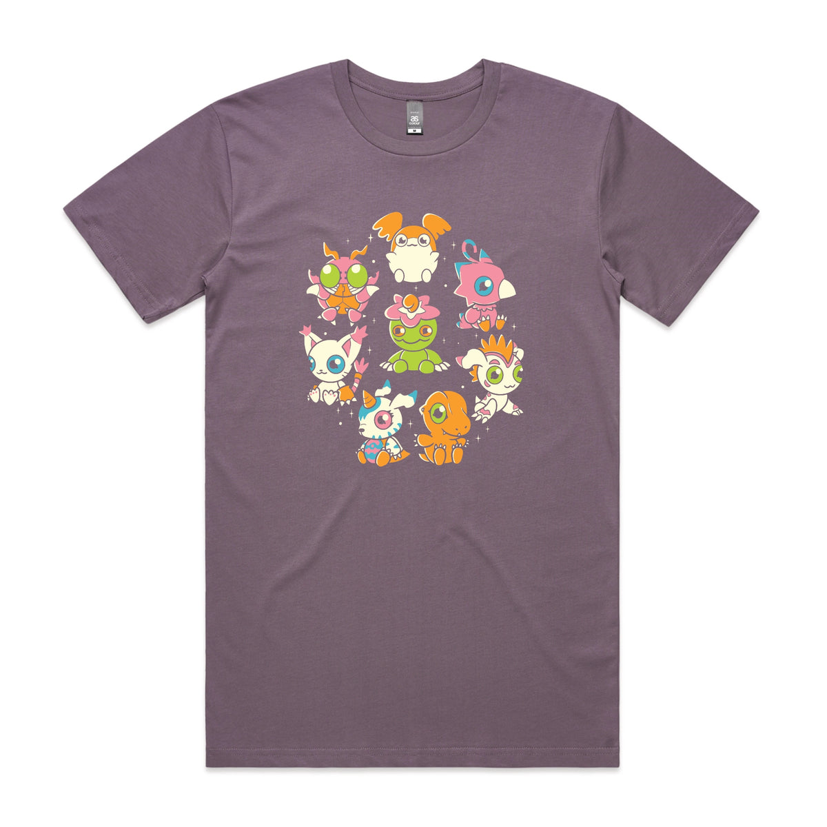 Mauve unisex t-shirt with Digicute graphic by Lonely Kids Club