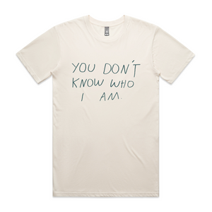 Don't Know Me Tee by Lonely Kids Club. All clothing from our T-shirts to our shorts and hoodies are ethically made, and printed packed and shipped from Sydney.