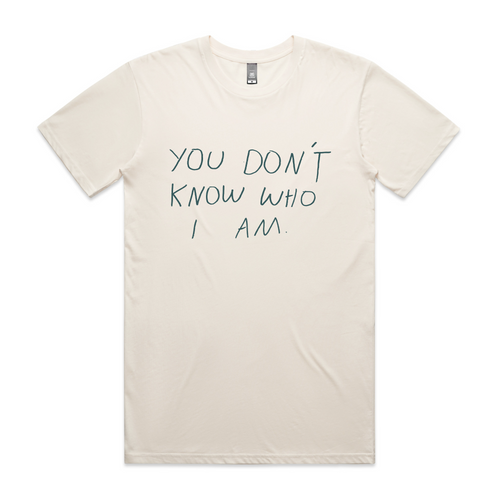 Don't Know Me Tee by Lonely Kids Club. All clothing from our T-shirts to our shorts and hoodies are ethically made, and printed packed and shipped from Sydney.