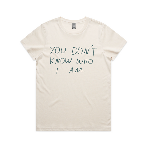 Don't Know Me Tee by Lonely Kids Club. All clothing from our T-shirts to our shorts and hoodies are ethically made, and printed packed and shipped from Sydney.