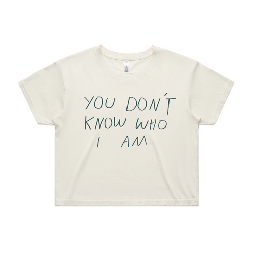 Don't Know Me Tee by Lonely Kids Club. All clothing from our T-shirts to our shorts and hoodies are ethically made, and printed packed and shipped from Sydney.