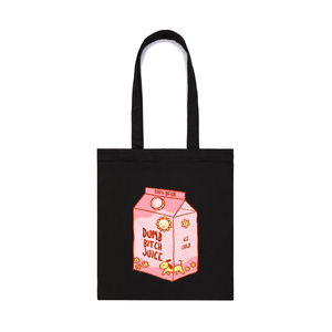 Dumb Bitch Juice Tote by Lonely Kids Club. All clothing from our T-shirts to our shorts and hoodies are ethically made, and printed packed and shipped from Sydney.