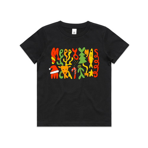 Foldmas Kids Tee by Lonely Kids Club. All clothing from our T-shirts to our shorts and hoodies are ethically made, and printed packed and shipped from Sydney.
