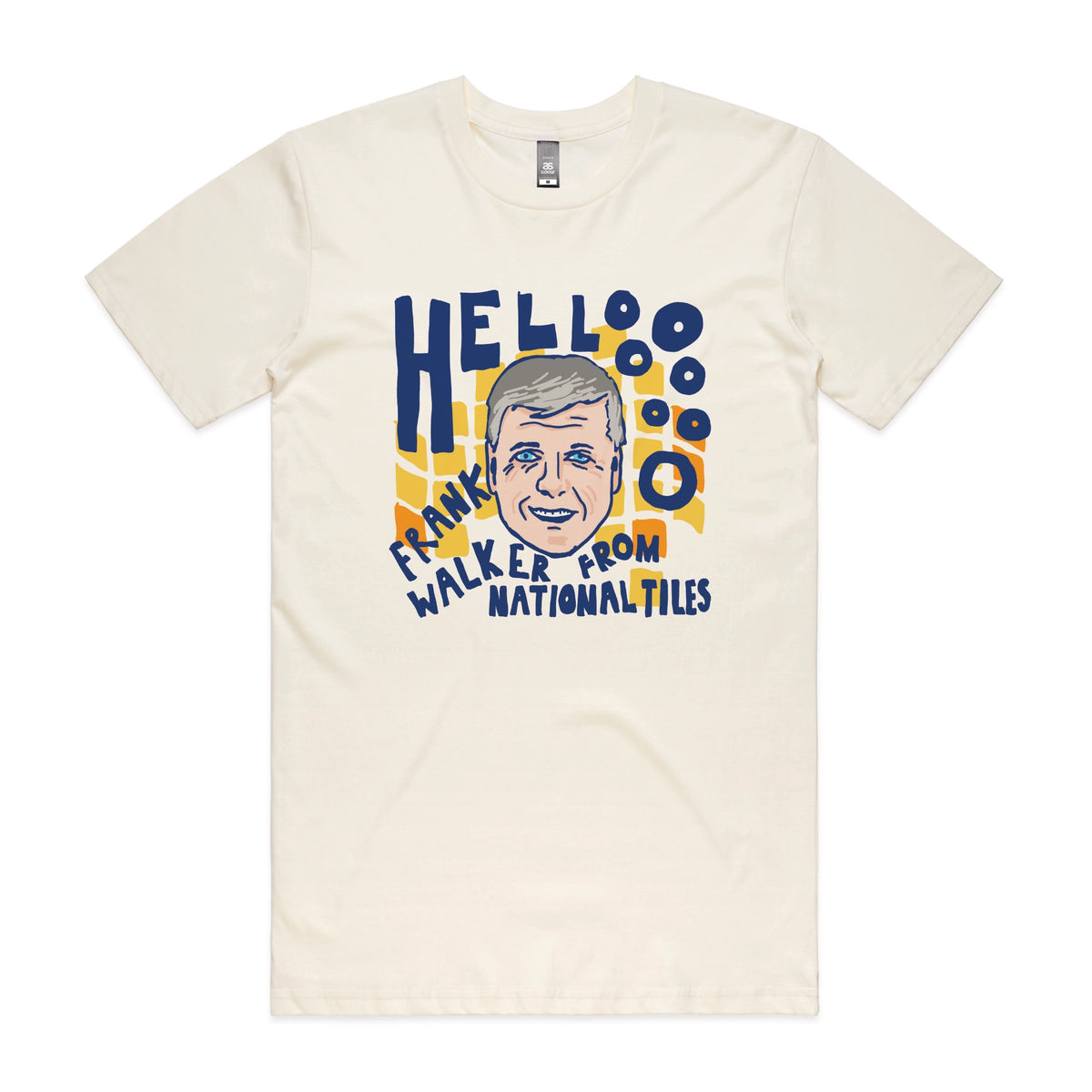 Ecru unisex t-shirt with Frank Walker graphic by Lonely Kids Club