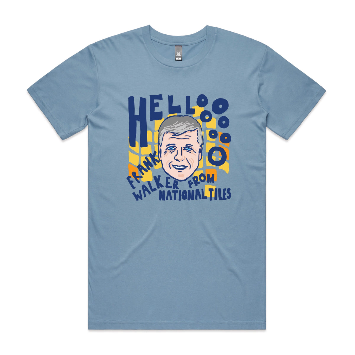 Carolina Blue unisex t-shirt with Frank Walker graphic by Lonely Kids Club