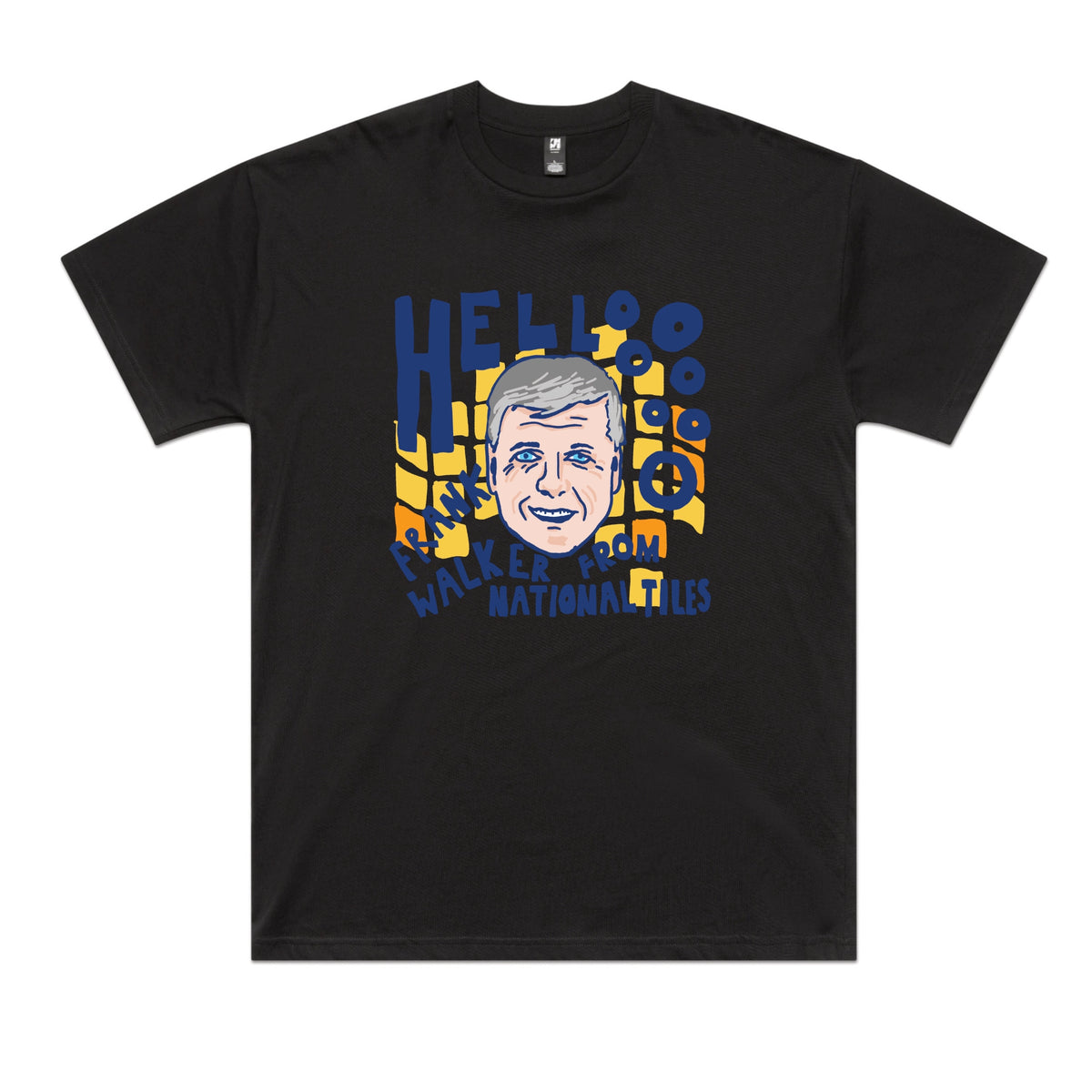 Black oversized t-shirt with Frank Walker graphic by Lonely Kids Club