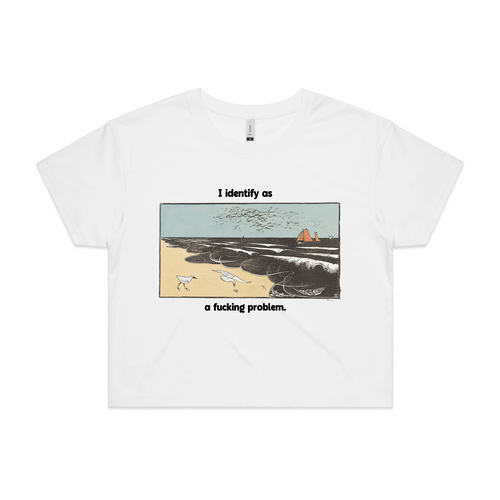 Fucking Problem Tee by Lonely Kids Club. All clothing from our T-shirts to our shorts and hoodies are ethically made, and printed packed and shipped from Sydney.