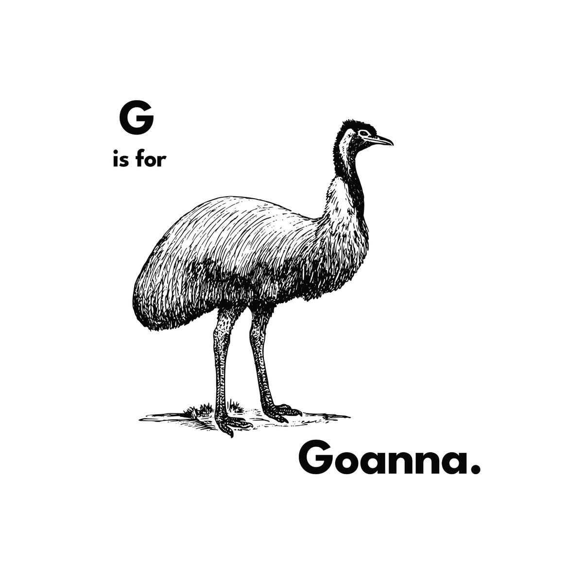 G Is For Goanna Tote tote bag by Lonely Kids Club