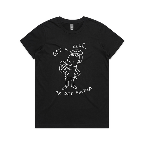 Get A Clue Tee by Lonely Kids Club. All clothing from our T-shirts to our shorts and hoodies are ethically made, and printed packed and shipped from Sydney.
