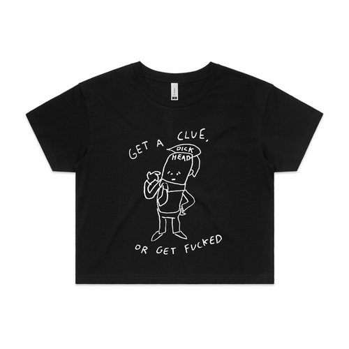 Get A Clue Tee by Lonely Kids Club. All clothing from our T-shirts to our shorts and hoodies are ethically made, and printed packed and shipped from Sydney.