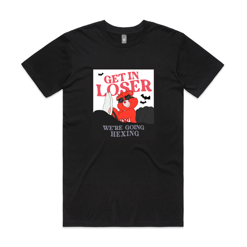 Going Hexing Tee by Lonely Kids Club. All clothing from our T-shirts to our shorts and hoodies are ethically made, and printed packed and shipped from Sydney.