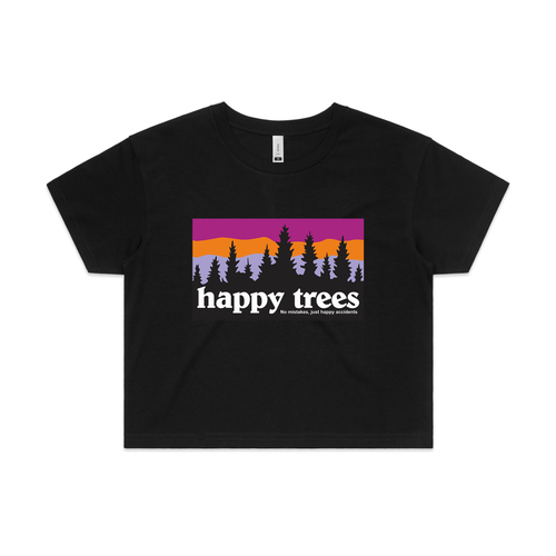 Happy Trees Tee by Lonely Kids Club. All clothing from our T-shirts to our shorts and hoodies are ethically made, and printed packed and shipped from Sydney.