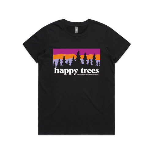 Happy Trees Tee by Lonely Kids Club. All clothing from our T-shirts to our shorts and hoodies are ethically made, and printed packed and shipped from Sydney.