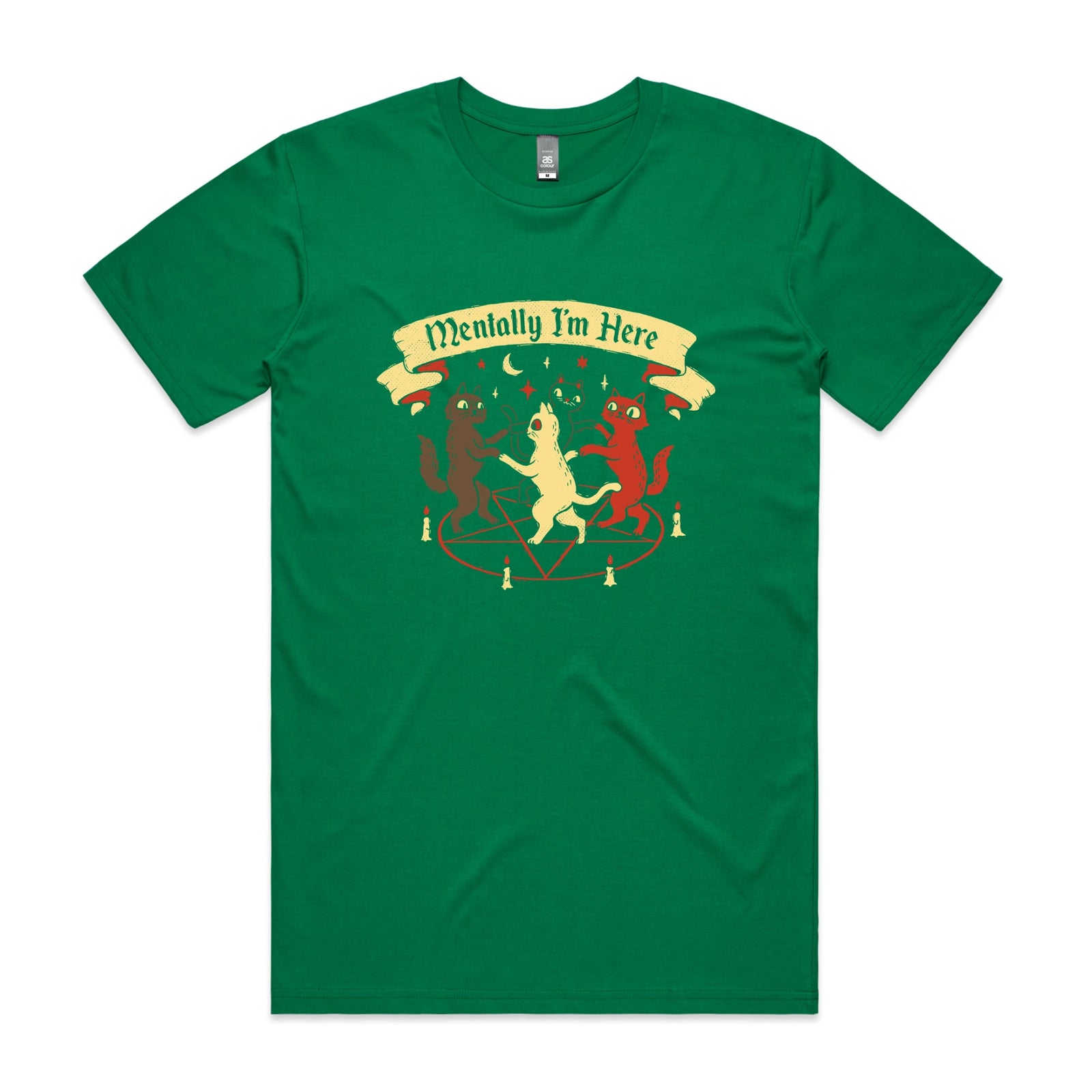 Mentally I'm Here Tee by Lonely Kids Club. All clothing from our T-shirts to our shorts and hoodies are ethically made, and printed packed and shipped from Sydney.