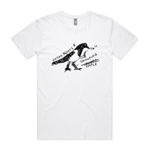 Swooping People Tee by Lonely Kids Club. All clothing from our T-shirts to our shorts and hoodies are ethically made, and printed packed and shipped from Sydney.