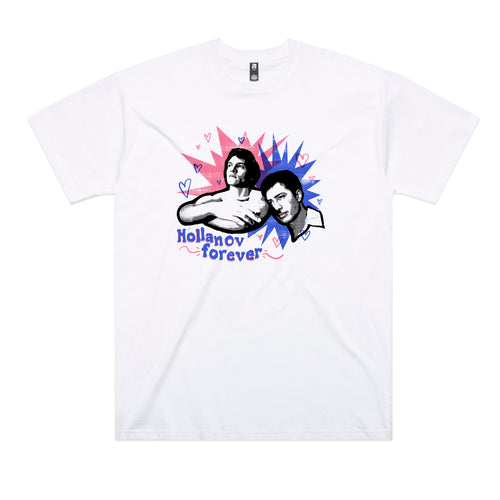 Hollanov Forever Tee by Lonely Kids Club. All clothing from our T-shirts to our shorts and hoodies are ethically made, and printed packed and shipped from Sydney.