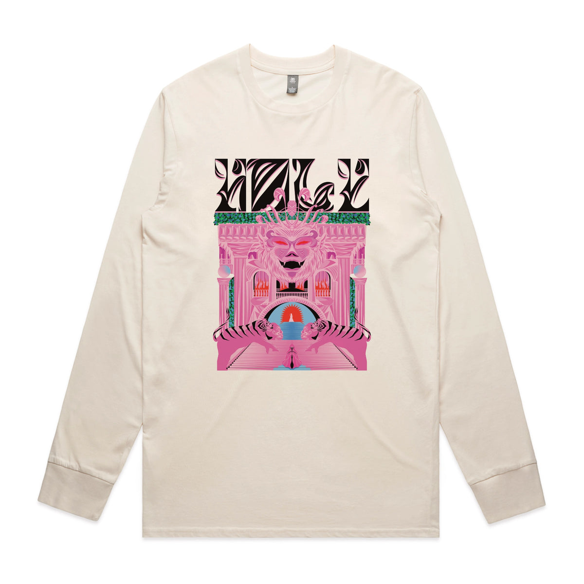 Ecru long sleeve t-shirt with Holy Temple graphic by Lonely Kids Club