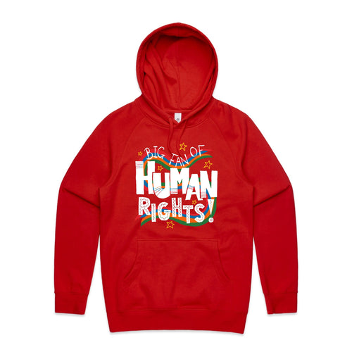 Human Rights Hoodie by Lonely Kids Club. All clothing from our T-shirts to our shorts and hoodies are ethically made, and printed packed and shipped from Sydney.